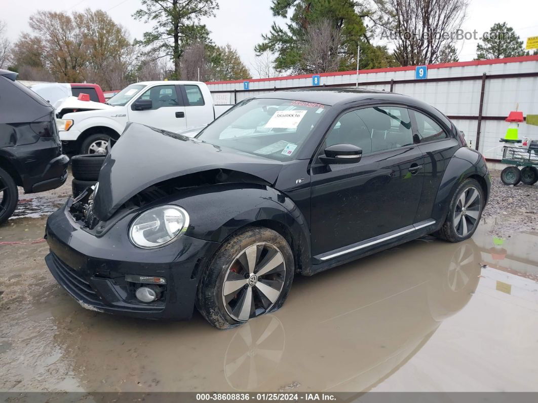 2014 Volkswagen Beetle 2.0t R-line Black vin: 3VWVT7AT4EM606174