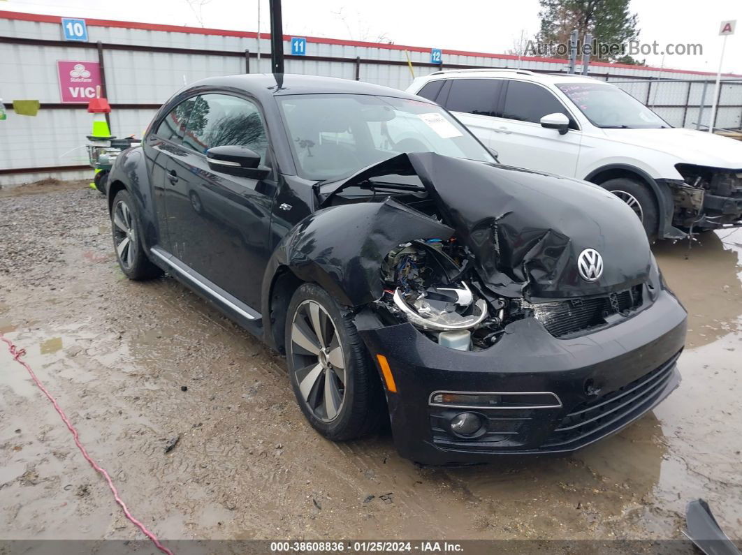 2014 Volkswagen Beetle 2.0t R-line Black vin: 3VWVT7AT4EM606174