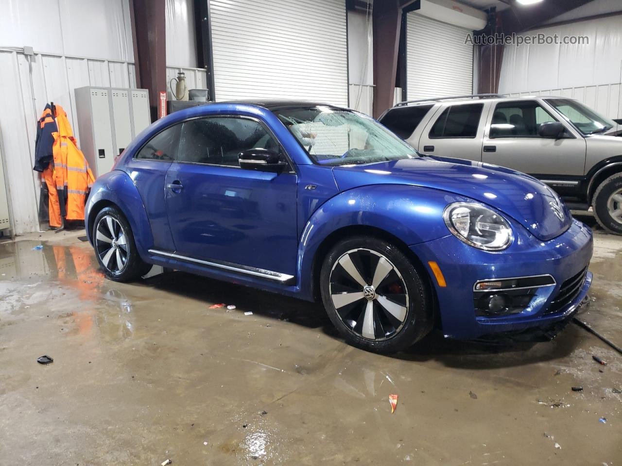 2014 Volkswagen Beetle Turbo Blue vin: 3VWVT7AT5EM617023