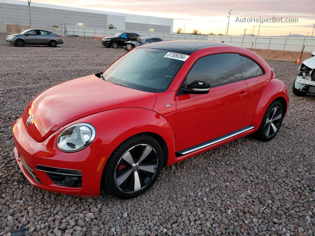 2014 Volkswagen Beetle Turbo Red vin: 3VWVT7AT6EM615359