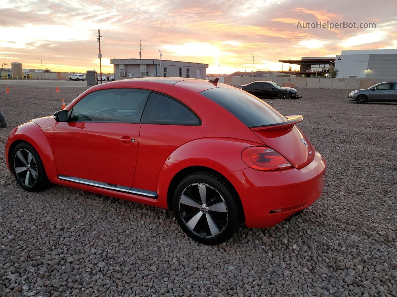 2014 Volkswagen Beetle Turbo Red vin: 3VWVT7AT6EM615359