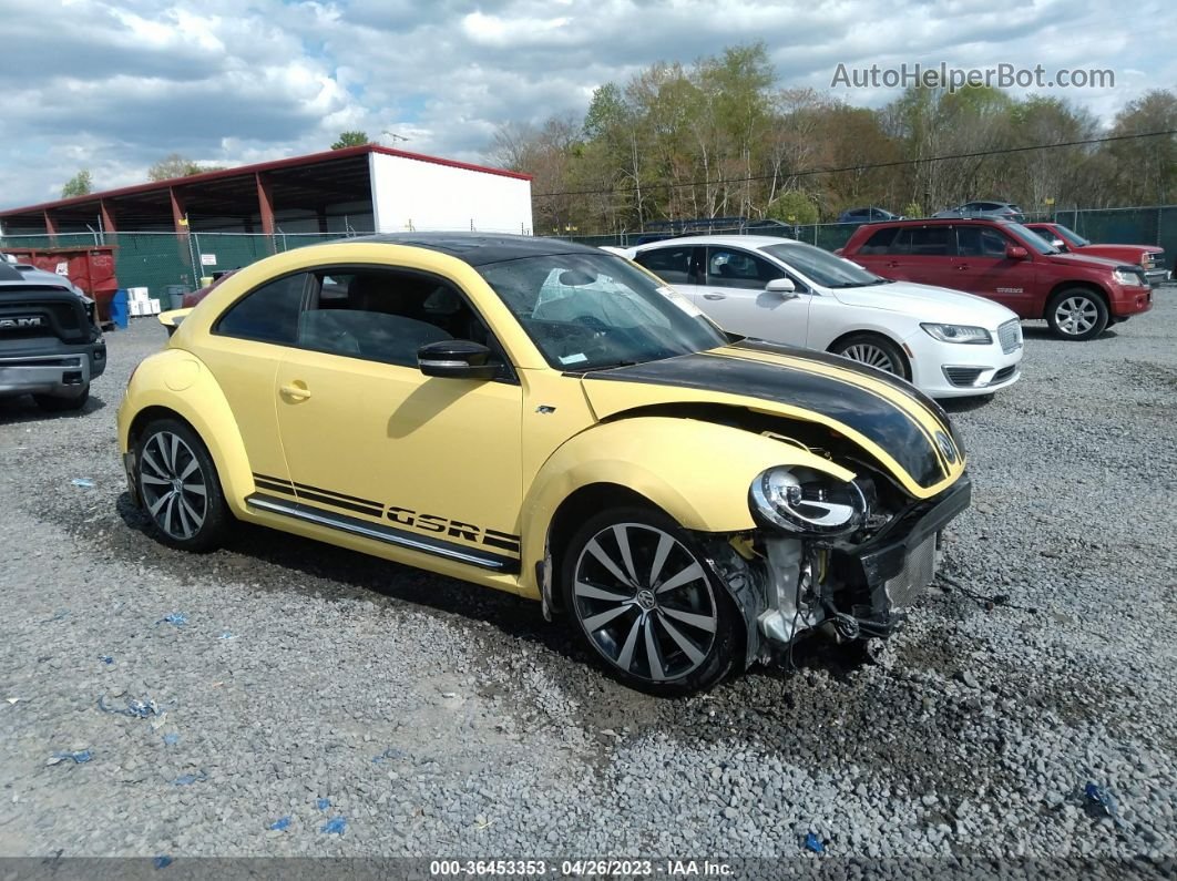2014 Volkswagen Beetle Coupe 2.0t Turbo Gsr Желтый vin: 3VWVT7AT6EM629214