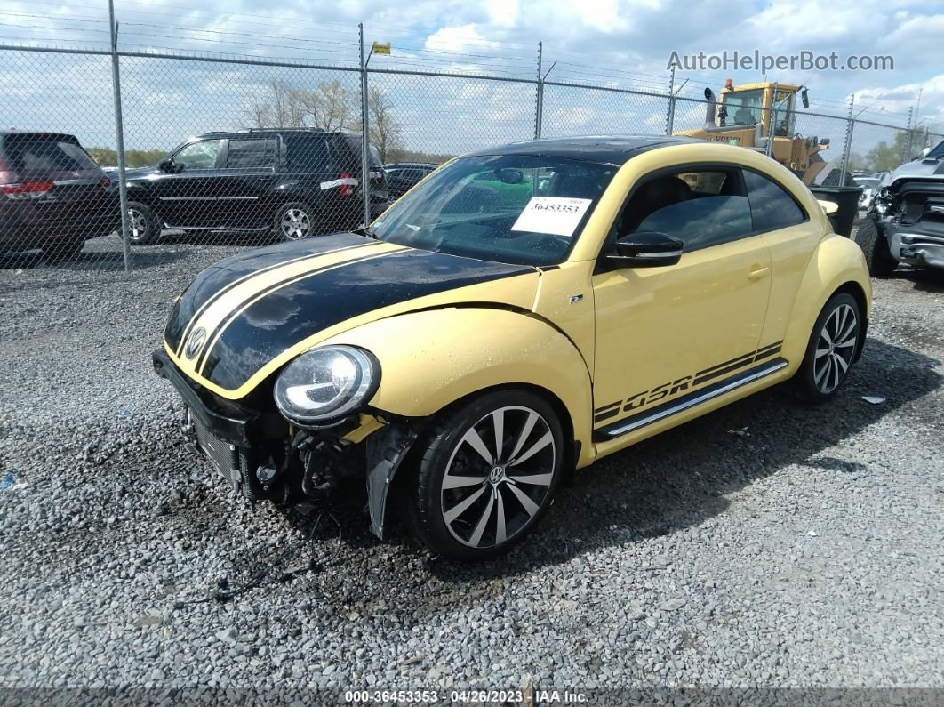 2014 Volkswagen Beetle Coupe 2.0t Turbo Gsr Желтый vin: 3VWVT7AT6EM629214