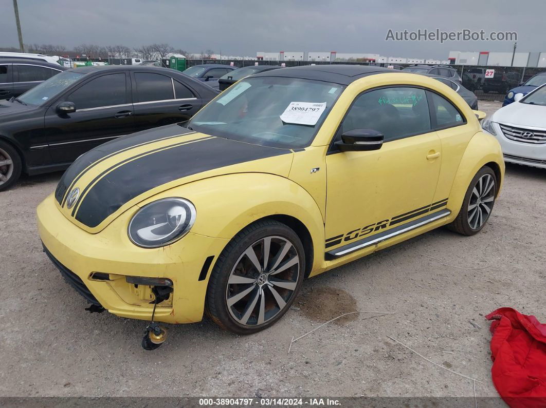 2014 Volkswagen Beetle 2.0t Gsr Yellow vin: 3VWVT7AT9EM629367