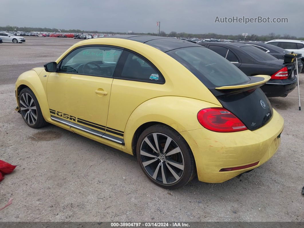 2014 Volkswagen Beetle 2.0t Gsr Yellow vin: 3VWVT7AT9EM629367