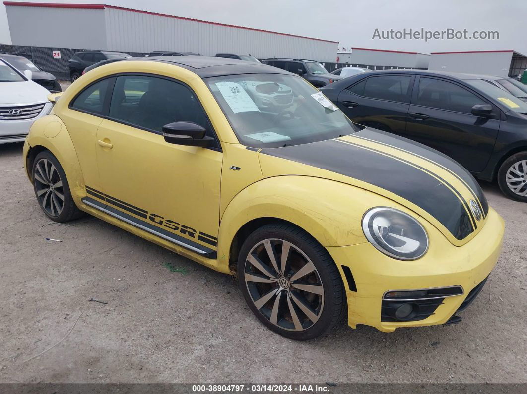 2014 Volkswagen Beetle 2.0t Gsr Yellow vin: 3VWVT7AT9EM629367