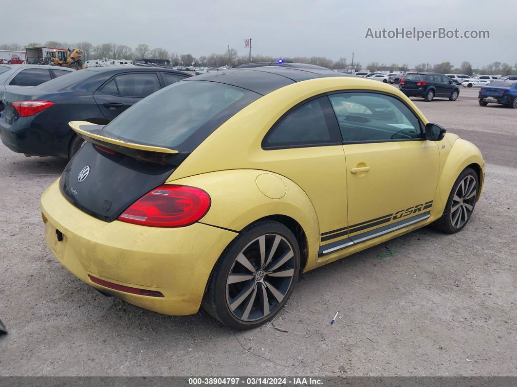 2014 Volkswagen Beetle 2.0t Gsr Yellow vin: 3VWVT7AT9EM629367