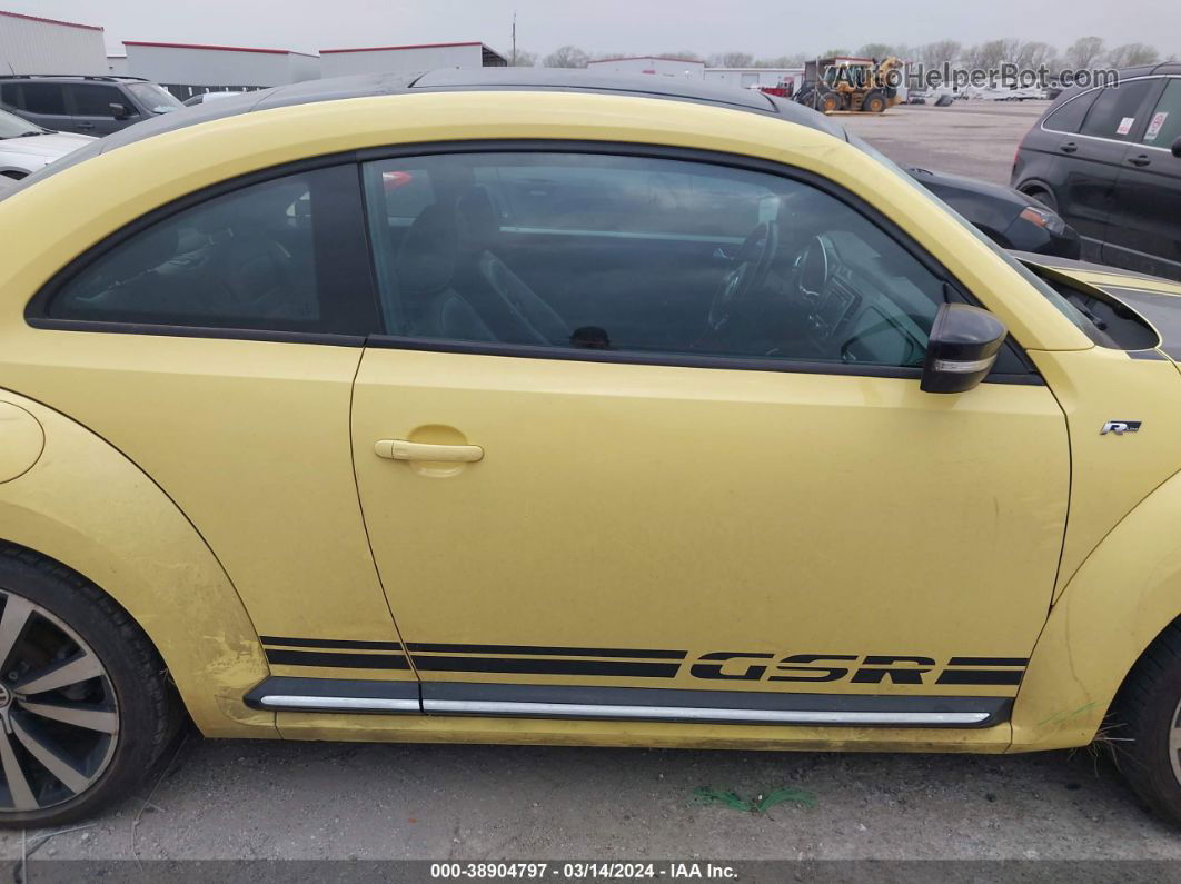 2014 Volkswagen Beetle 2.0t Gsr Yellow vin: 3VWVT7AT9EM629367