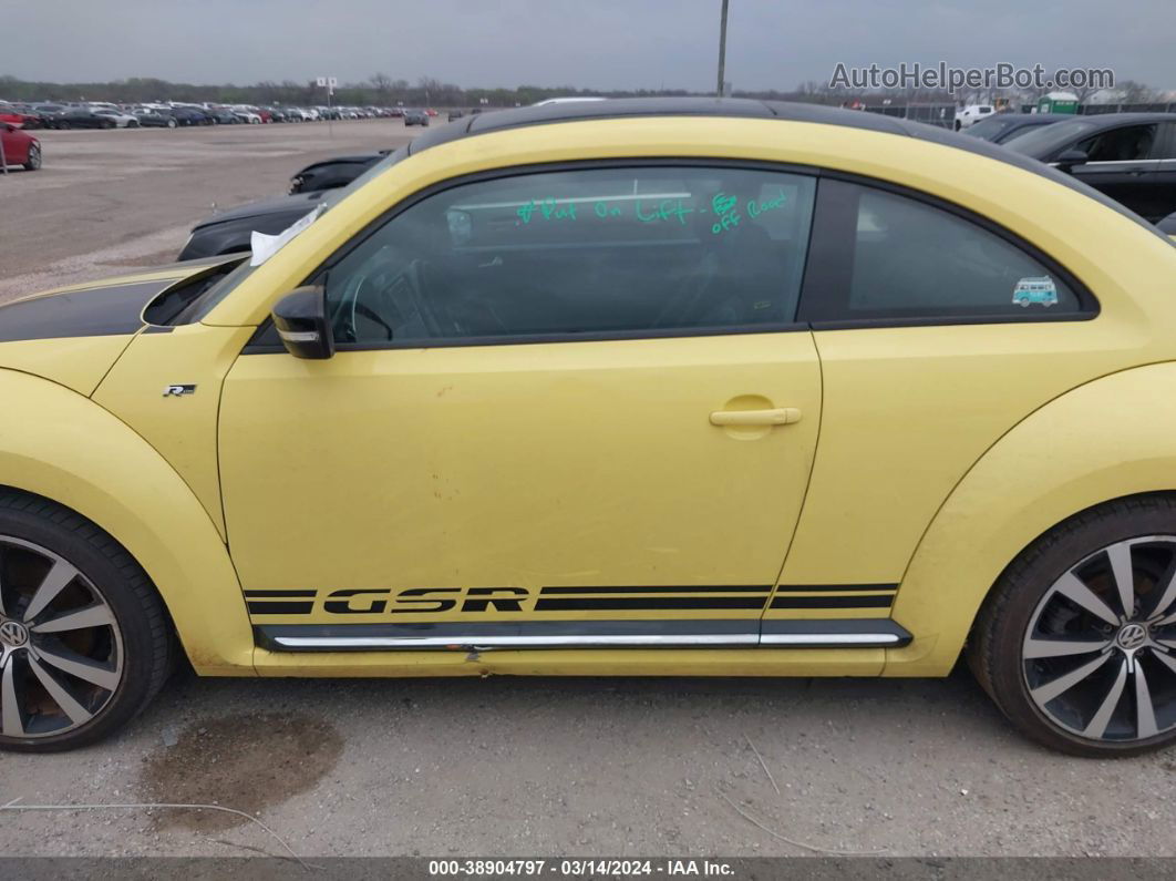 2014 Volkswagen Beetle 2.0t Gsr Yellow vin: 3VWVT7AT9EM629367