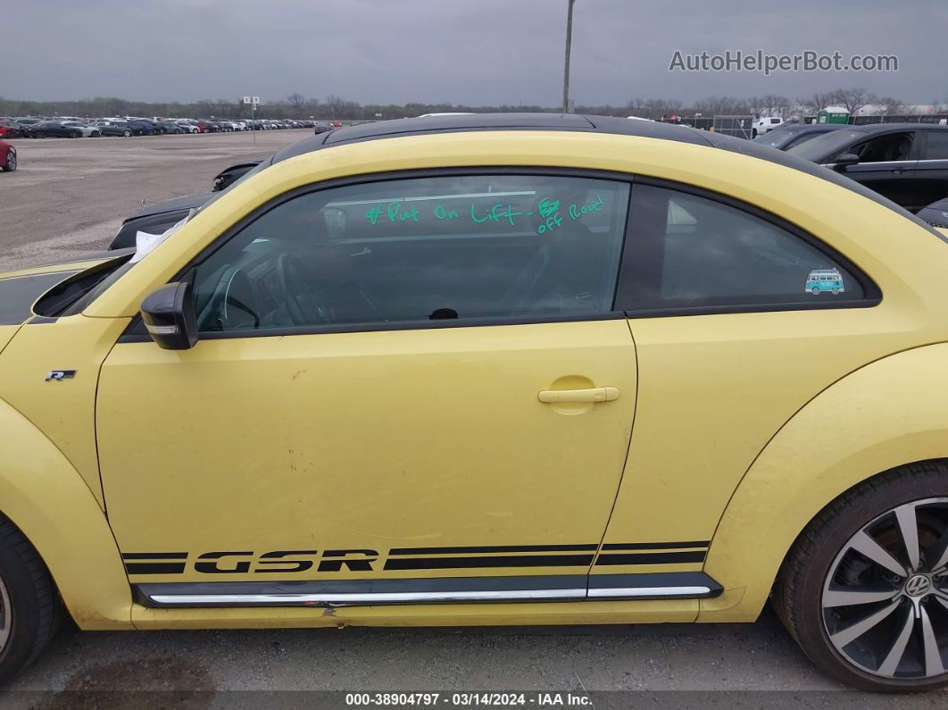 2014 Volkswagen Beetle 2.0t Gsr Yellow vin: 3VWVT7AT9EM629367