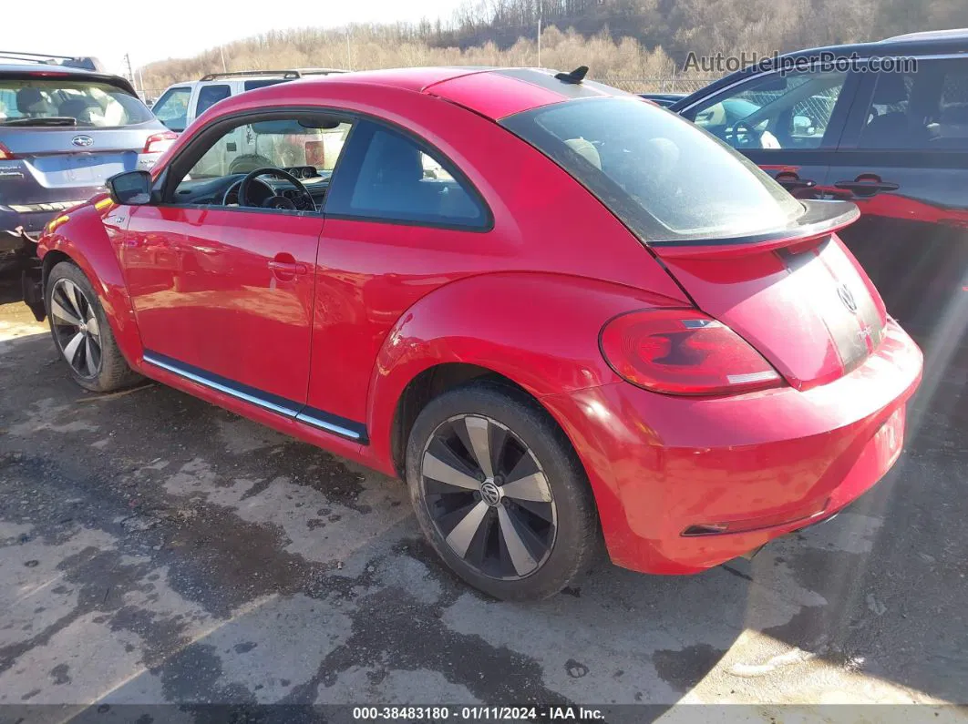 2014 Volkswagen Beetle 2.0t R-line Red vin: 3VWVT7ATXEM637879