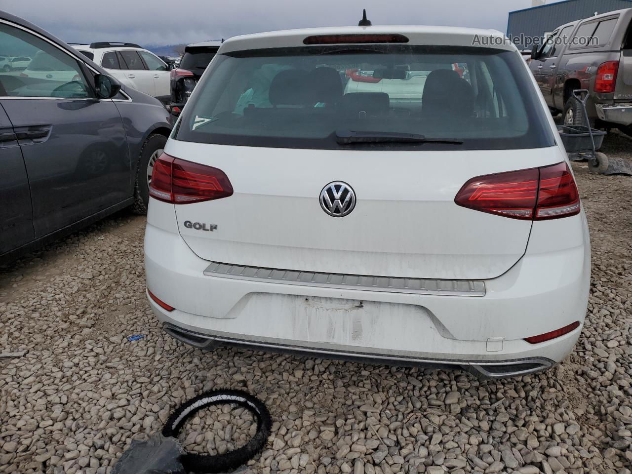 2019 Volkswagen Golf S White vin: 3VWW57AU1KM033513