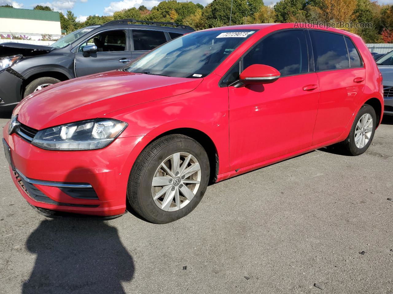 2019 Volkswagen Golf S Red vin: 3VWW57AU3KM021945