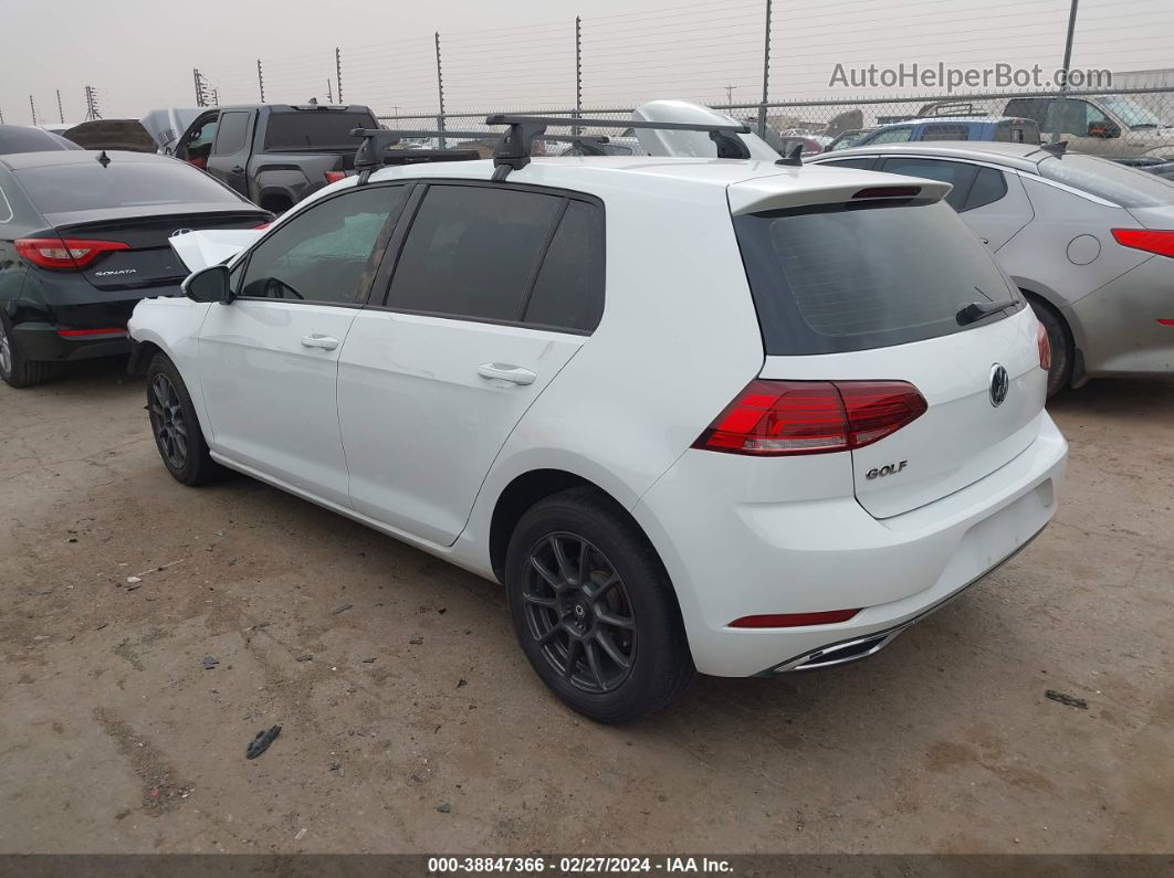 2019 Volkswagen Golf 1.4t S/1.4t Se White vin: 3VWW57AU4KM037765