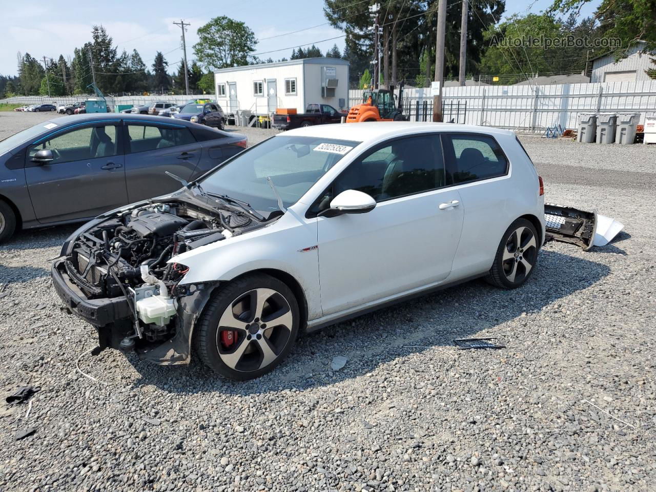 2015 Volkswagen Gti  White vin: 3VWY47AU6FM075581