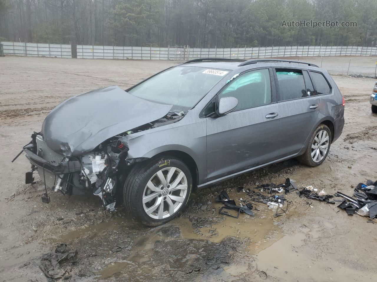 2019 Volkswagen Golf Sportwagen S Gray vin: 3VWY57AU2KM511902