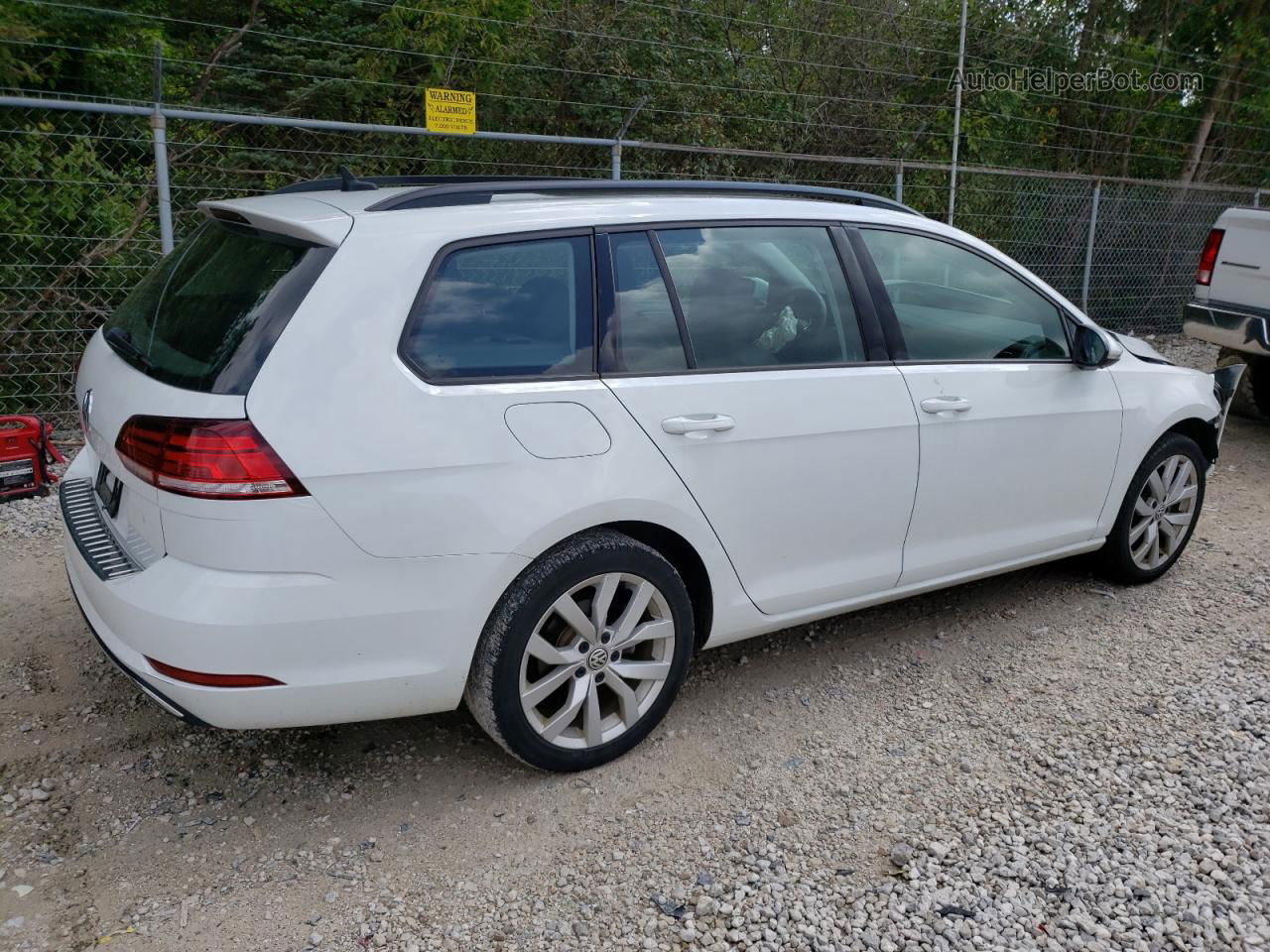 2019 Volkswagen Golf Sportwagen S White vin: 3VWY57AU2KM512211