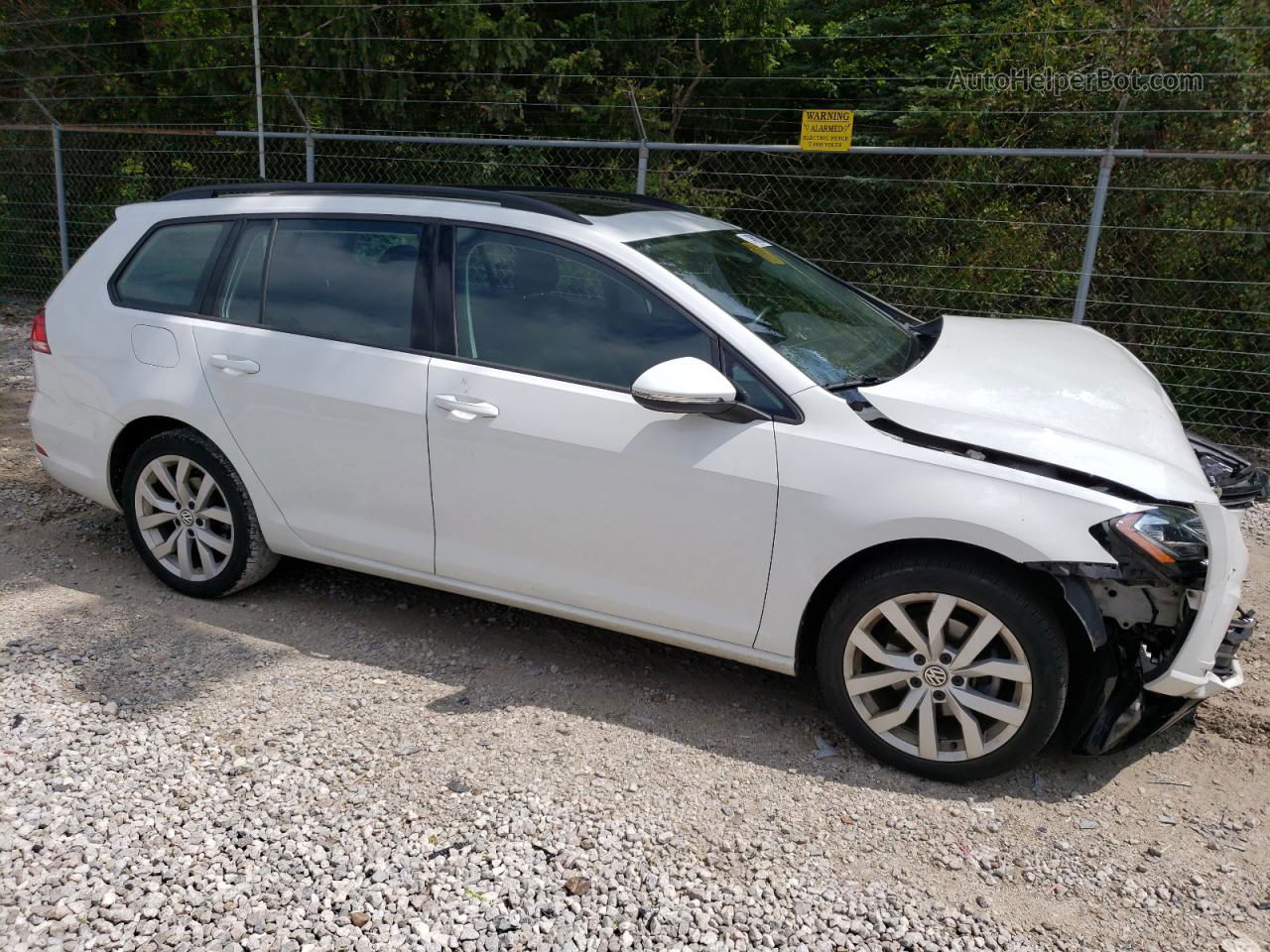 2019 Volkswagen Golf Sportwagen S White vin: 3VWY57AU2KM512211