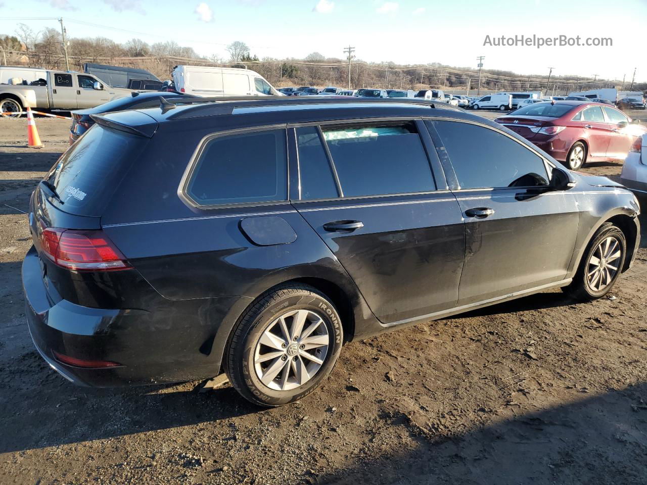 2019 Volkswagen Golf Sportwagen S Black vin: 3VWY57AU3KM512699