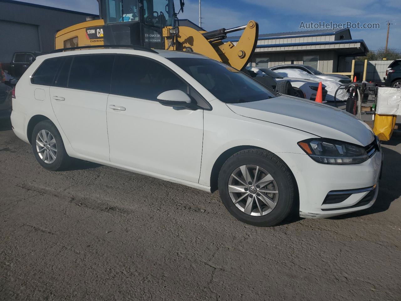 2019 Volkswagen Golf Sportwagen S White vin: 3VWY57AU6KM509697