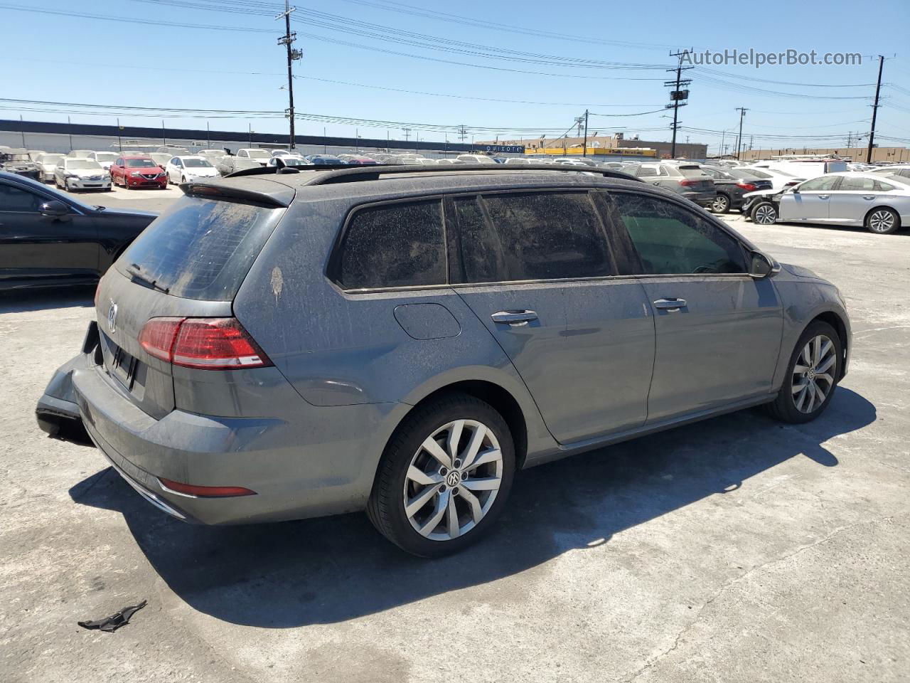 2019 Volkswagen Golf Sportwagen S Gray vin: 3VWY57AU6KM513166