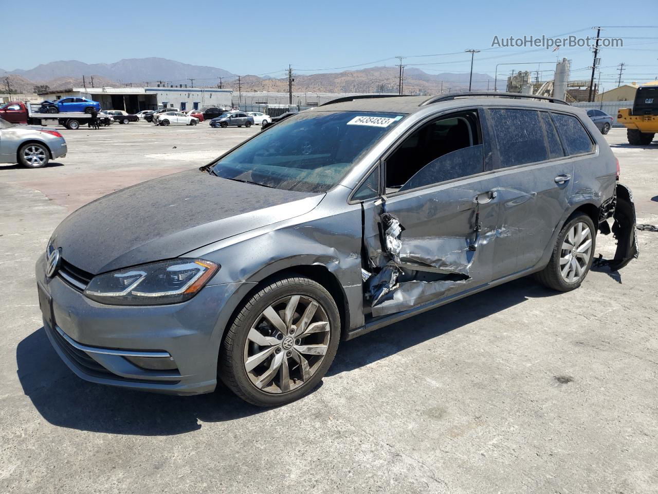 2019 Volkswagen Golf Sportwagen S Gray vin: 3VWY57AU6KM513166