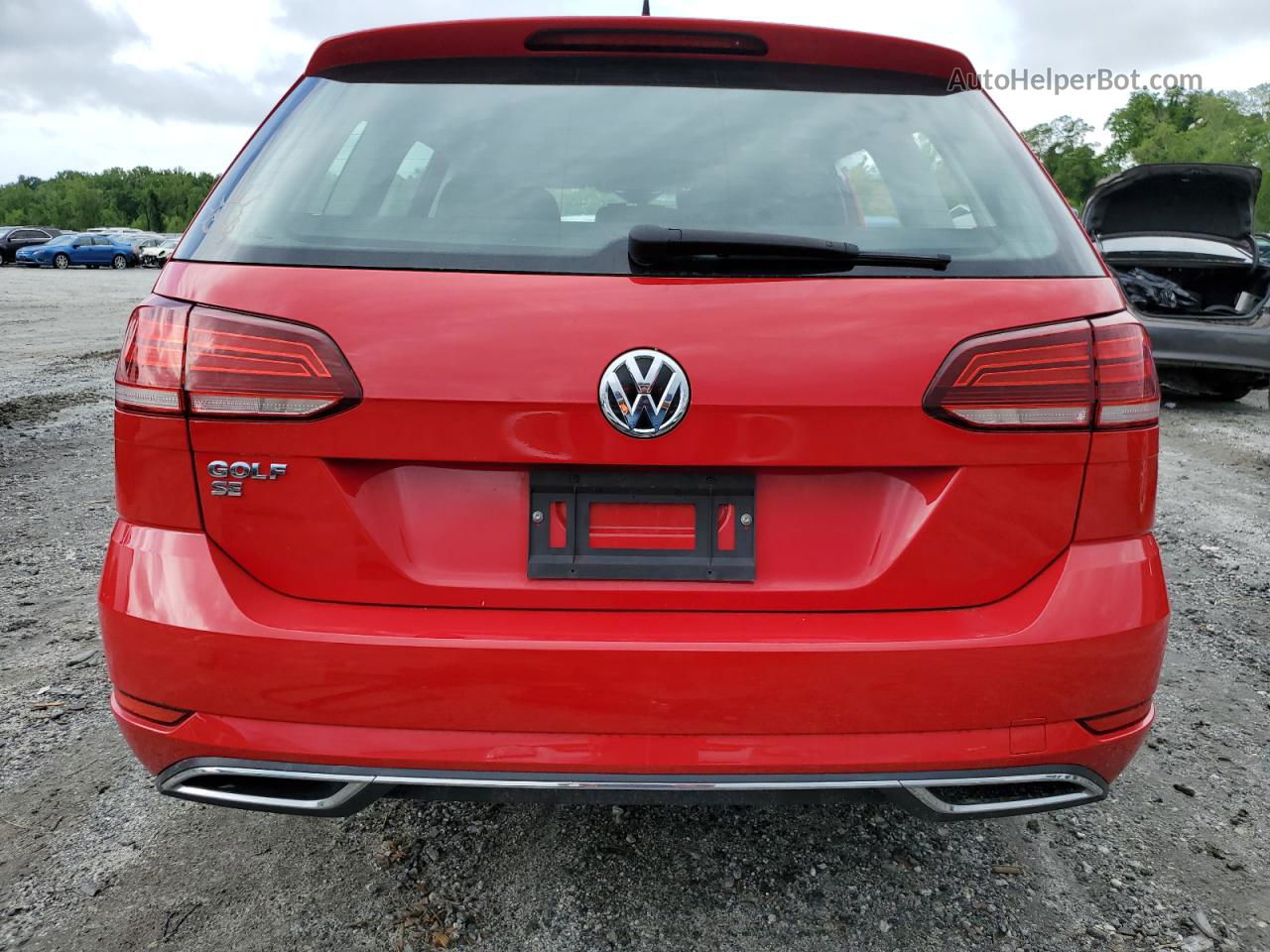 2019 Volkswagen Golf Sportwagen S Red vin: 3VWY57AU7KM505450