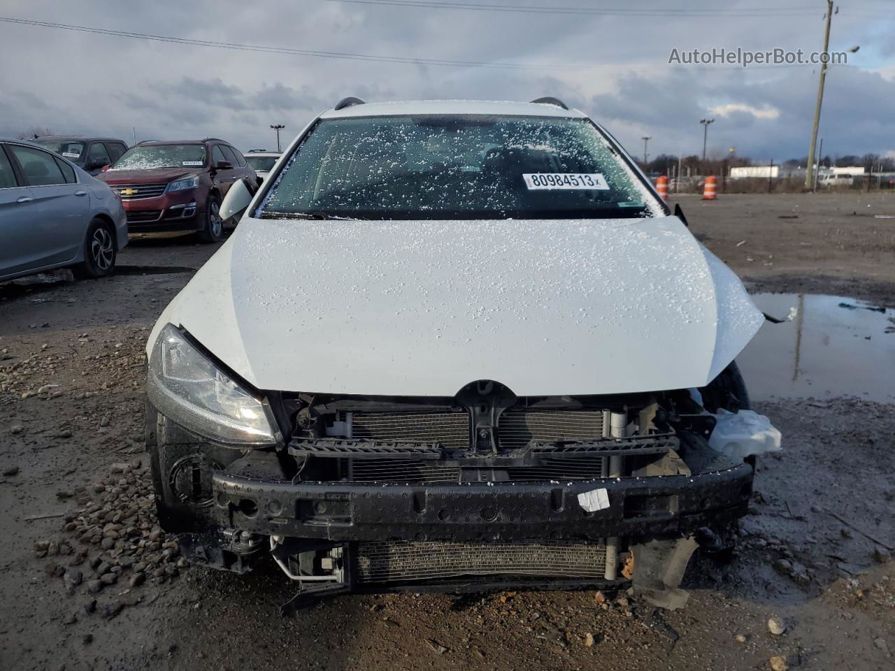 2019 Volkswagen Golf Sportwagen S White vin: 3VWY57AU7KM509739