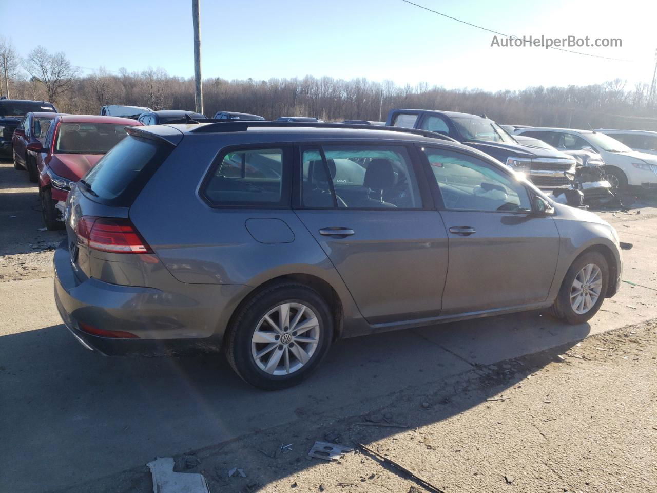 2019 Volkswagen Golf Sportwagen S Серый vin: 3VWY57AU7KM511538