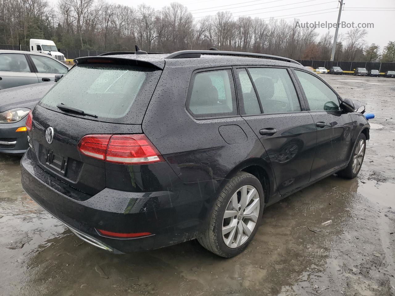 2019 Volkswagen Golf Sportwagen S Black vin: 3VWY57AU7KM513306