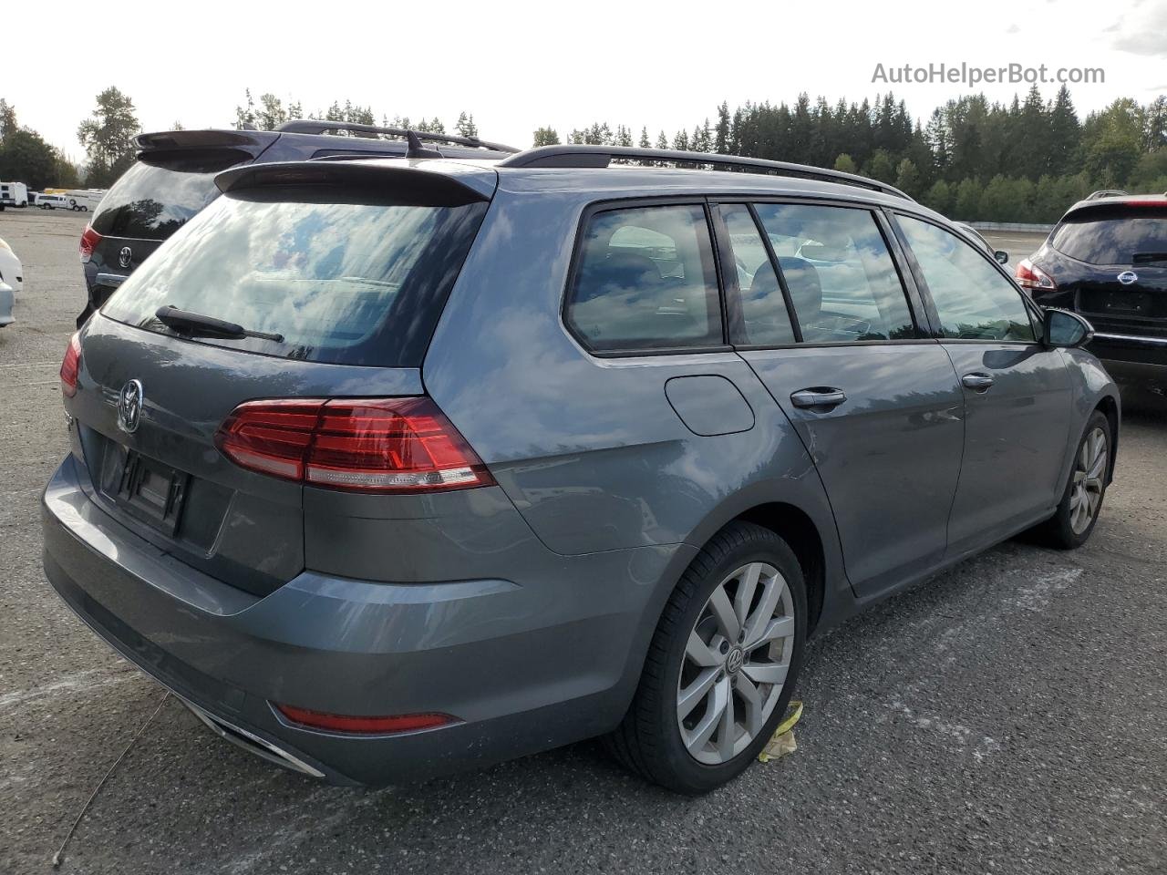 2019 Volkswagen Golf Sportwagen S Gray vin: 3VWY57AUXKM508889