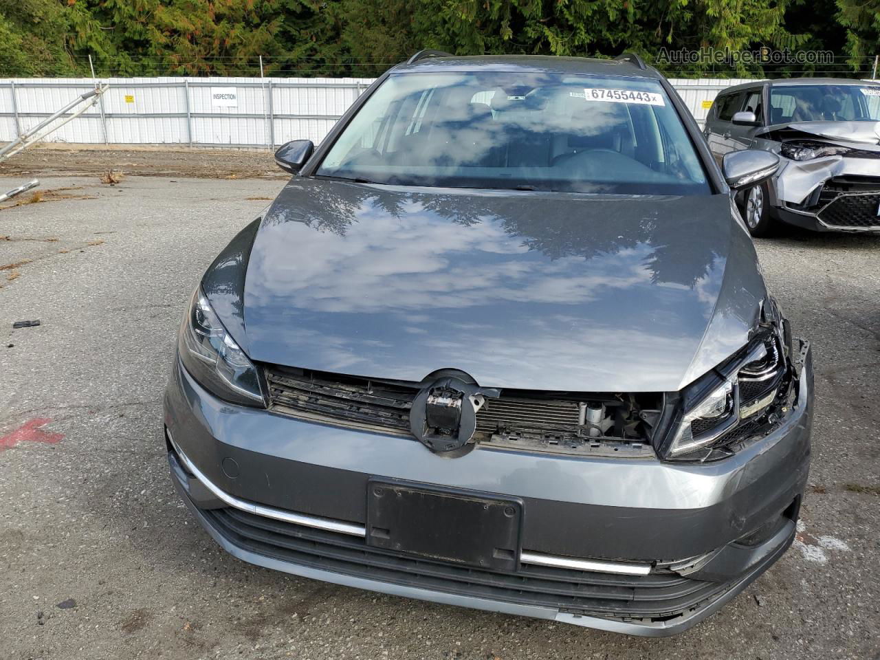 2019 Volkswagen Golf Sportwagen S Gray vin: 3VWY57AUXKM508889