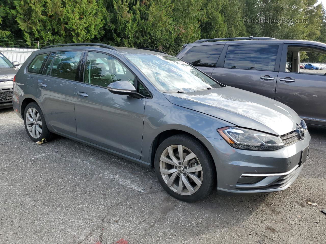 2019 Volkswagen Golf Sportwagen S Gray vin: 3VWY57AUXKM508889