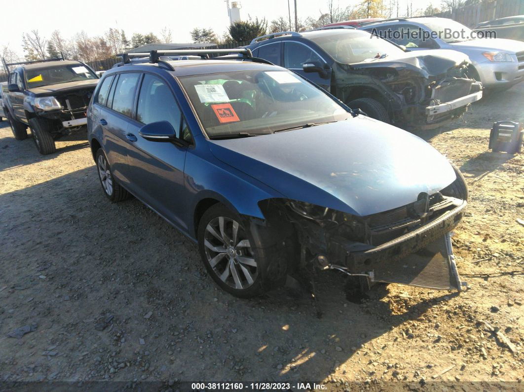 2019 Volkswagen Golf Sportwagen 1.4t S/1.4t Se Blue vin: 3VWY57AUXKM513218