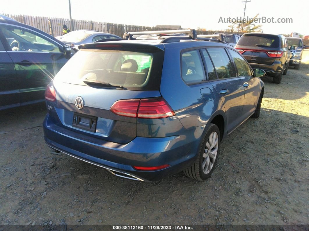 2019 Volkswagen Golf Sportwagen 1.4t S/1.4t Se Blue vin: 3VWY57AUXKM513218