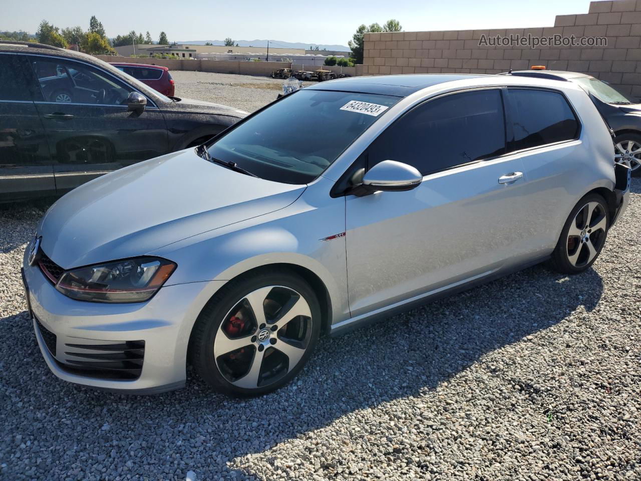 2015 Volkswagen Gti  Silver vin: 3VWYT7AU1FM056276