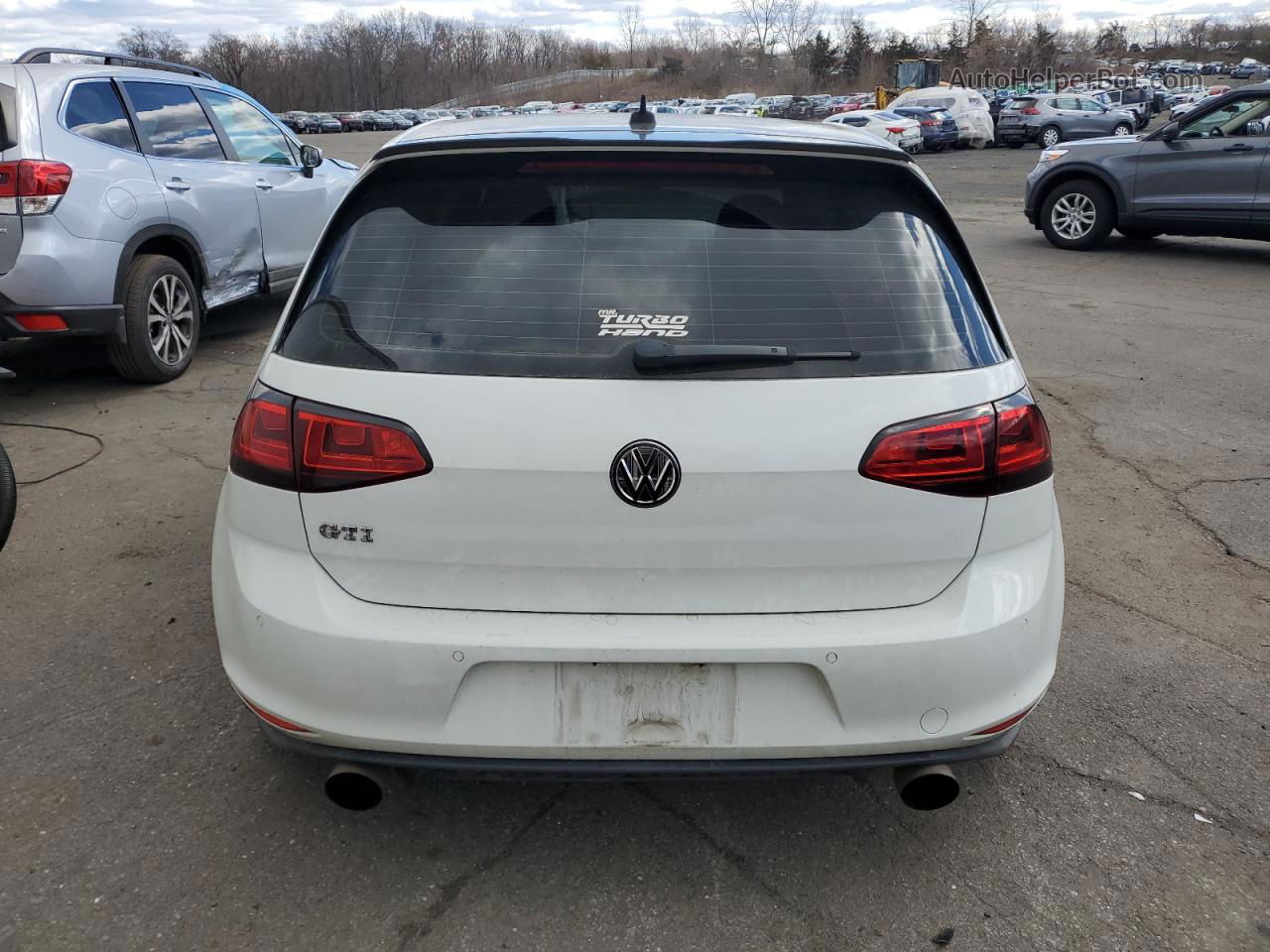 2015 Volkswagen Gti  White vin: 3VWYT7AU1FM078603