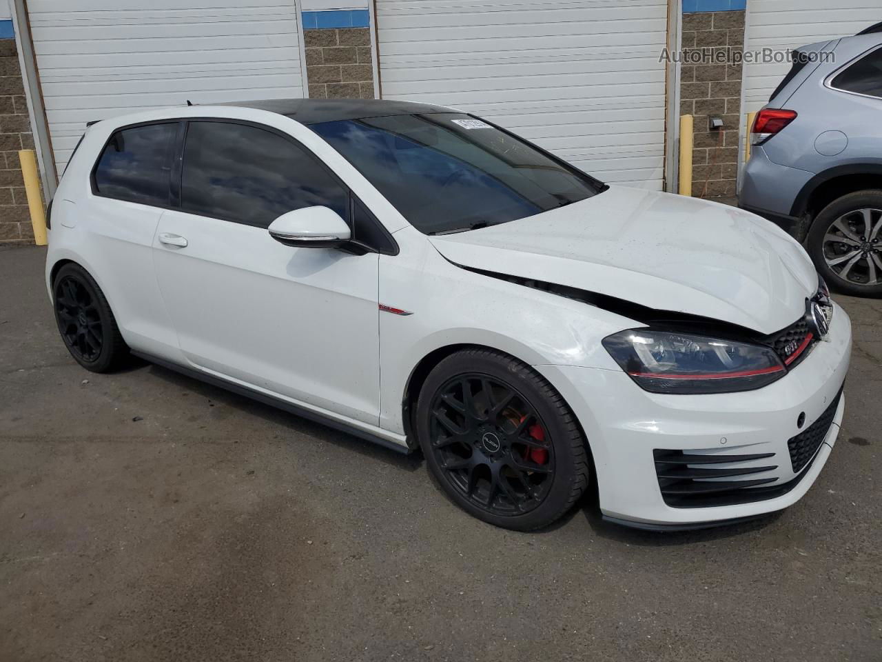 2015 Volkswagen Gti  White vin: 3VWYT7AU1FM078603