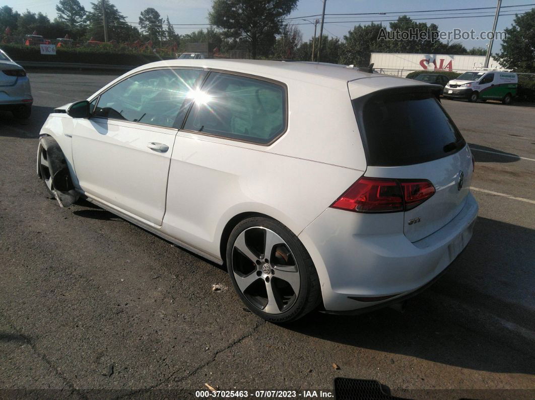 2016 Volkswagen Golf Gti S White vin: 3VWYT7AU4GM039389