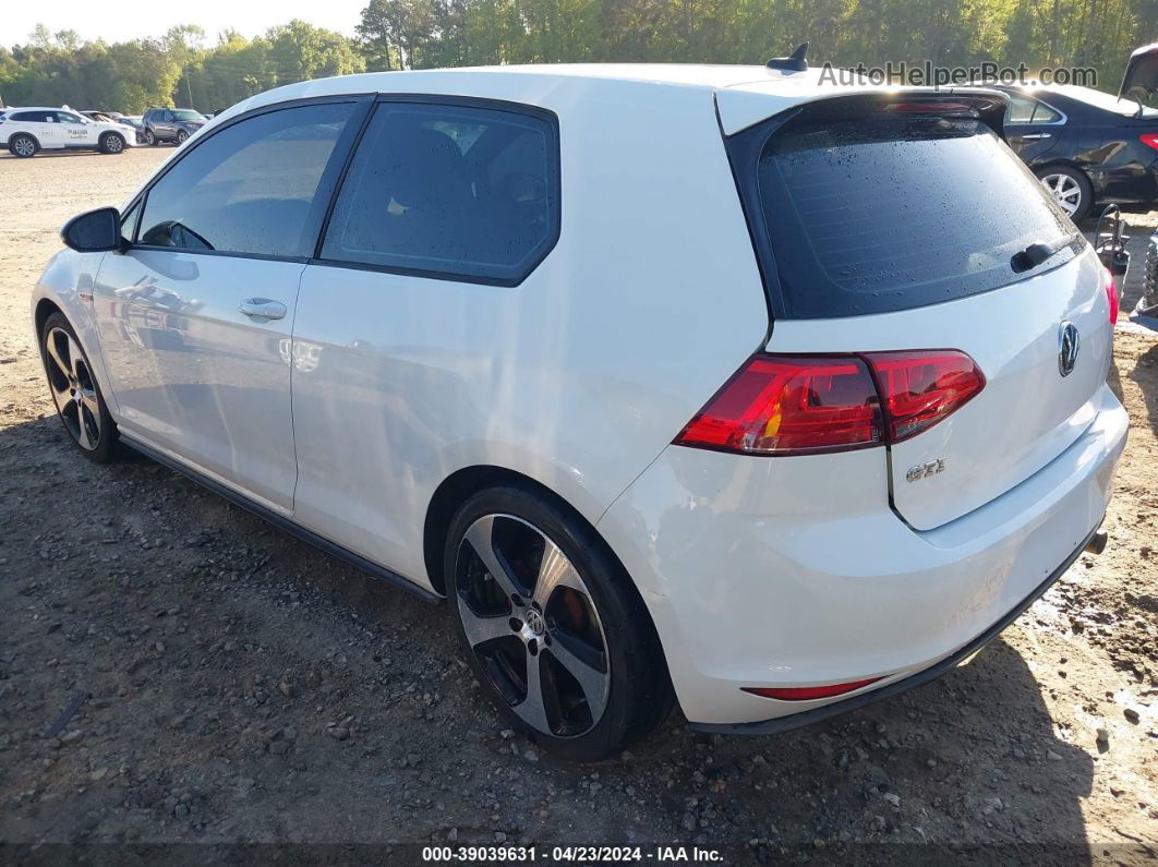 2016 Volkswagen Golf Gti S 2-door White vin: 3VWYT7AU6GM035571