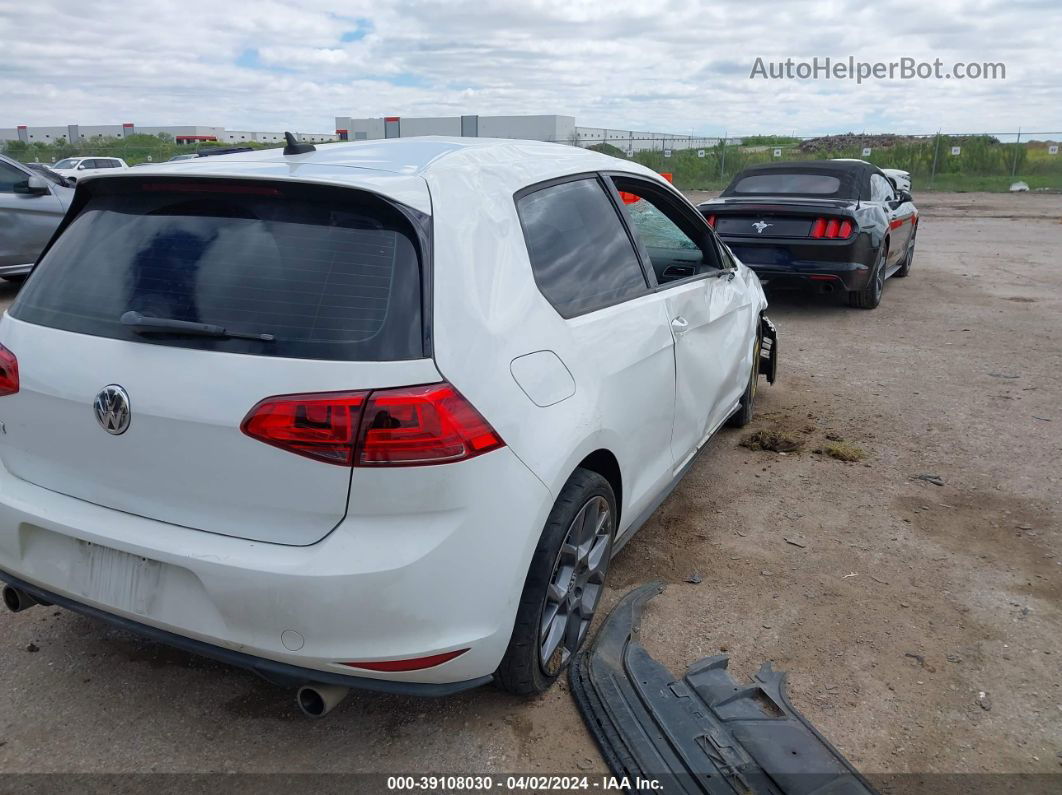 2016 Volkswagen Golf Gti S 2-door White vin: 3VWYT7AU6GM040396