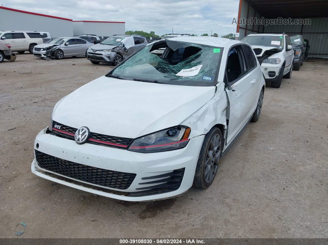 2016 Volkswagen Golf Gti S 2-door White vin: 3VWYT7AU6GM040396