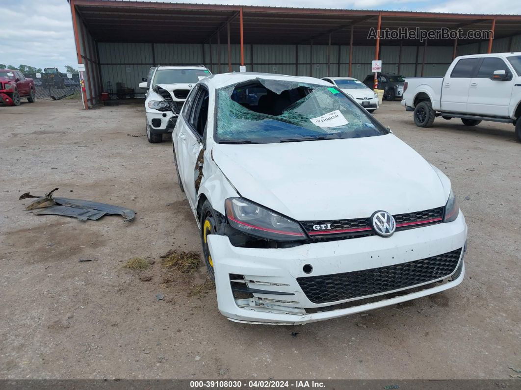 2016 Volkswagen Golf Gti S 2-door White vin: 3VWYT7AU6GM040396