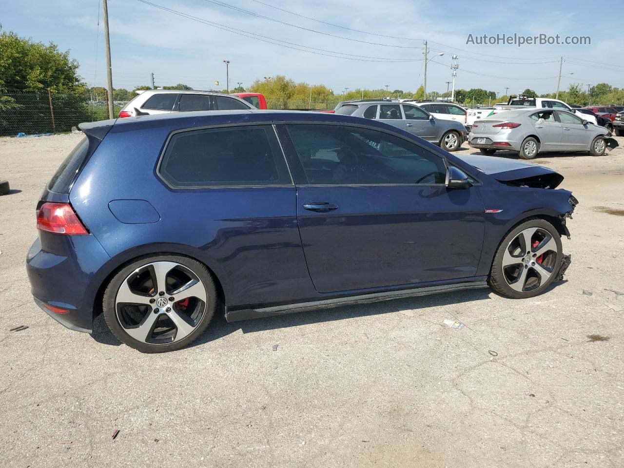 2015 Volkswagen Gti  Синий vin: 3VWYT7AU7FM095826