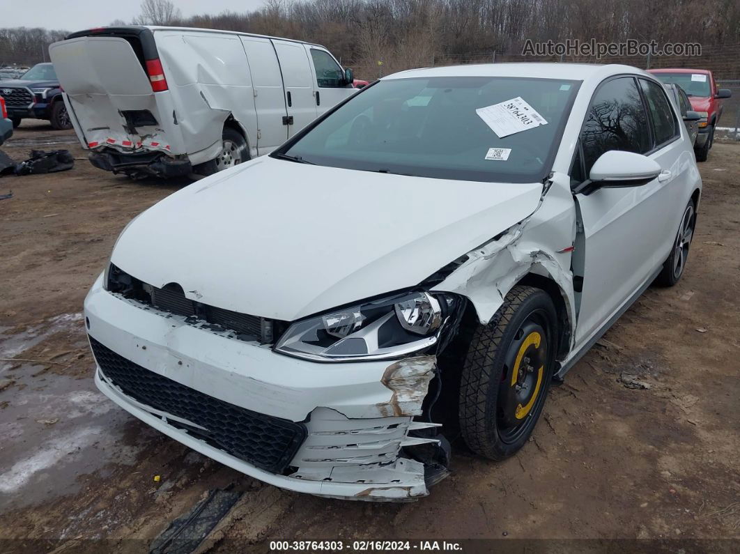 2016 Volkswagen Golf Gti S 2-door Белый vin: 3VWYT7AU8GM054994