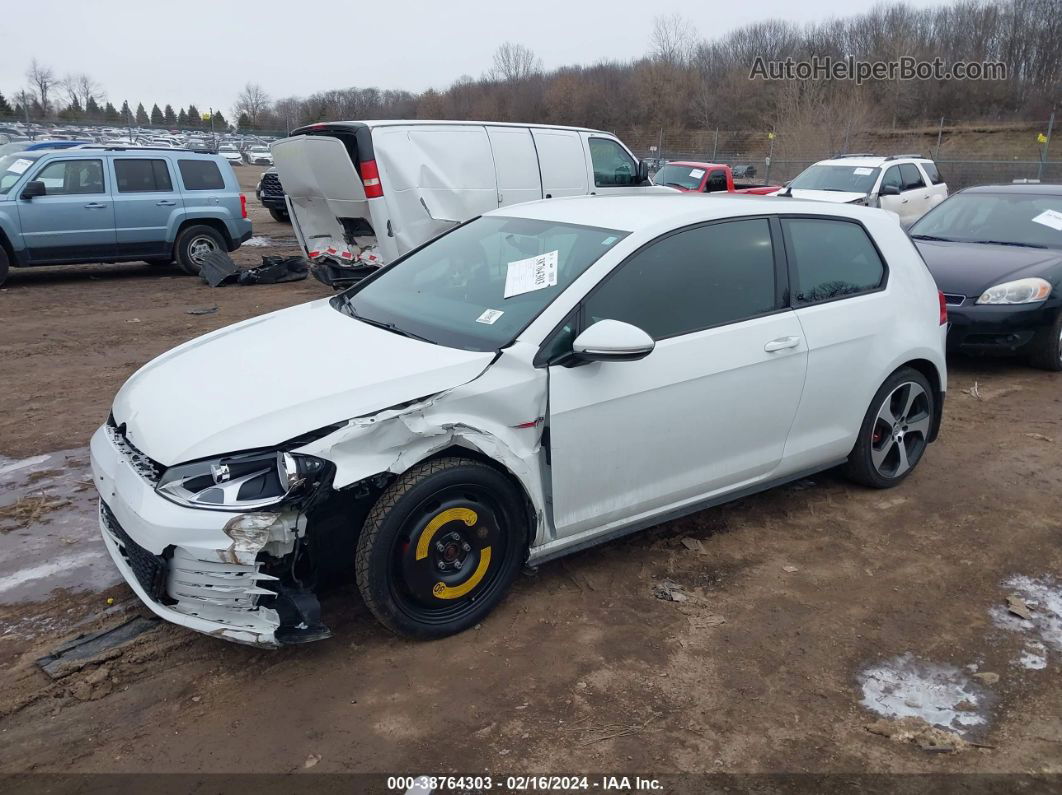 2016 Volkswagen Golf Gti S 2-door Белый vin: 3VWYT7AU8GM054994