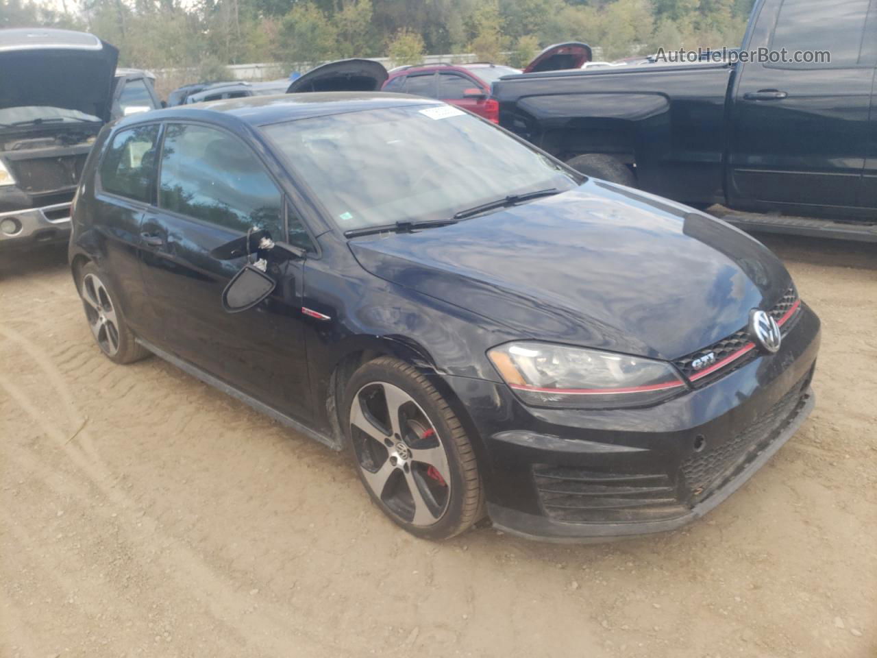 2015 Volkswagen Gti  Black vin: 3VWYT7AU9FM067400