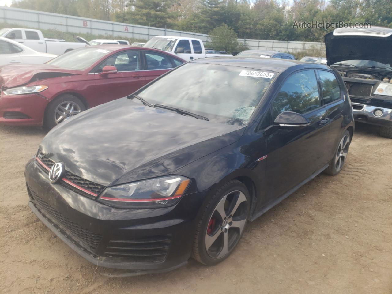 2015 Volkswagen Gti  Black vin: 3VWYT7AU9FM067400