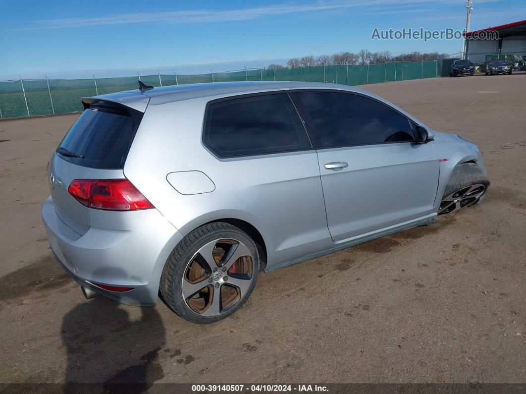 2016 Volkswagen Golf Gti S 2-door Серебряный vin: 3VWYT7AUXGM006428