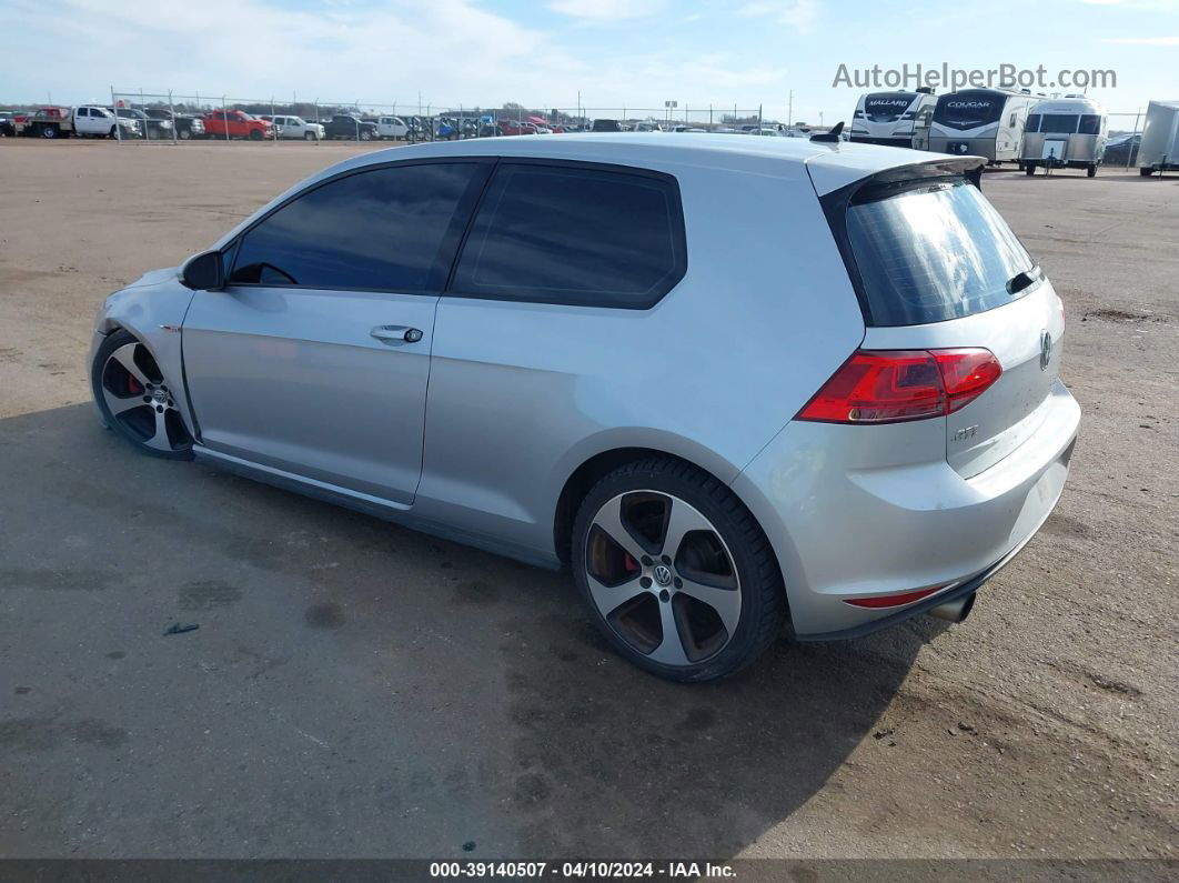 2016 Volkswagen Golf Gti S 2-door Silver vin: 3VWYT7AUXGM006428